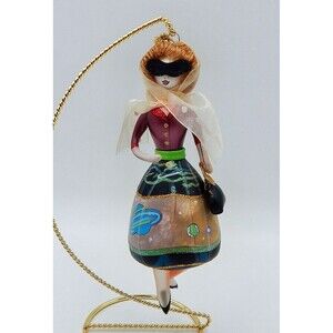 Ladies With Elegance Hand Painted Blown Figural Glass Ornament Planets Lady